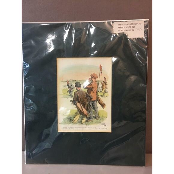Frank Reynolds "Caddie" Original Antique Art Print Published in 1930